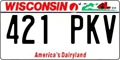WI license plate 421PKV