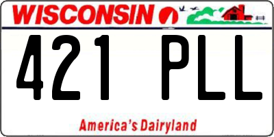 WI license plate 421PLL