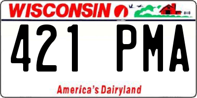 WI license plate 421PMA