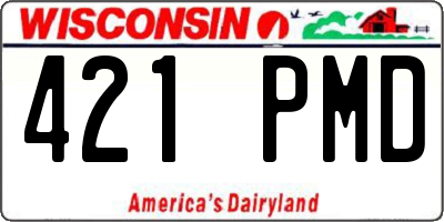 WI license plate 421PMD