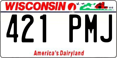 WI license plate 421PMJ