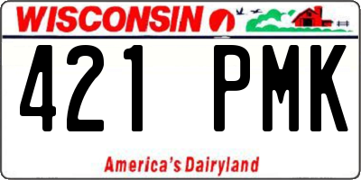 WI license plate 421PMK