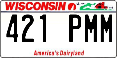 WI license plate 421PMM