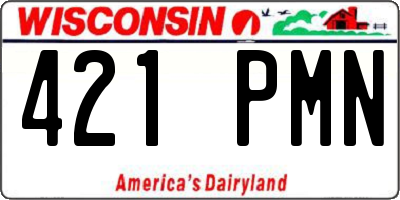 WI license plate 421PMN