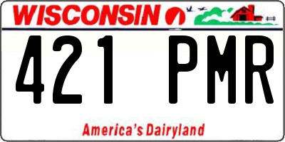 WI license plate 421PMR