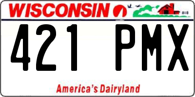 WI license plate 421PMX