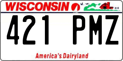 WI license plate 421PMZ