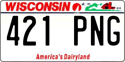 WI license plate 421PNG