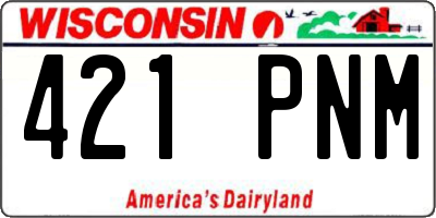 WI license plate 421PNM