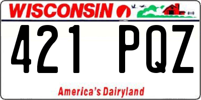 WI license plate 421PQZ