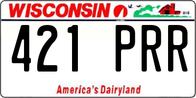 WI license plate 421PRR