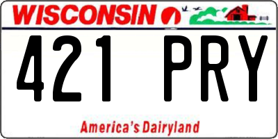 WI license plate 421PRY