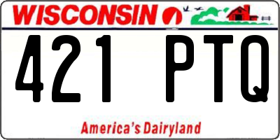 WI license plate 421PTQ