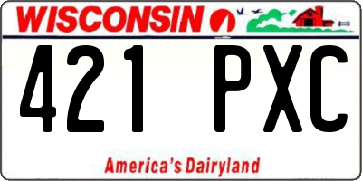 WI license plate 421PXC