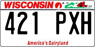WI license plate 421PXH