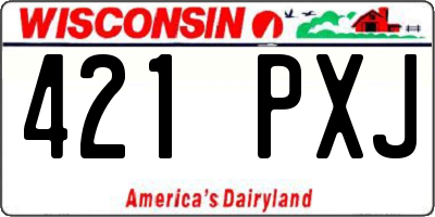 WI license plate 421PXJ
