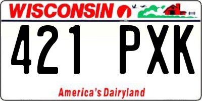 WI license plate 421PXK