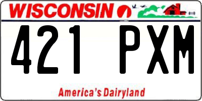 WI license plate 421PXM