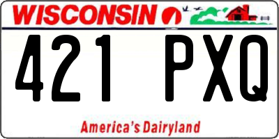 WI license plate 421PXQ