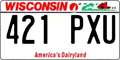 WI license plate 421PXU