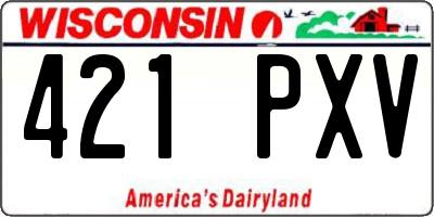 WI license plate 421PXV