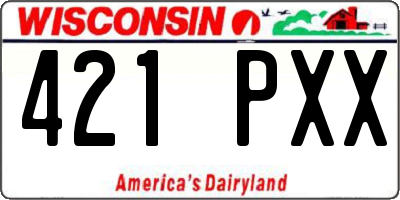 WI license plate 421PXX