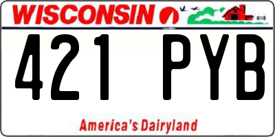 WI license plate 421PYB