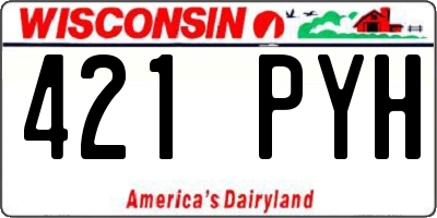 WI license plate 421PYH
