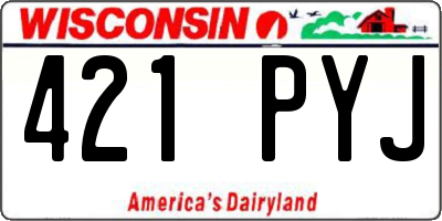 WI license plate 421PYJ