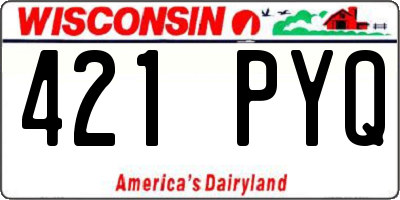 WI license plate 421PYQ