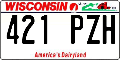 WI license plate 421PZH