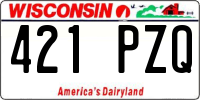 WI license plate 421PZQ