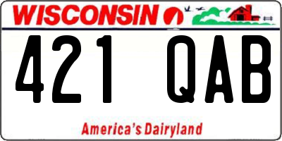 WI license plate 421QAB