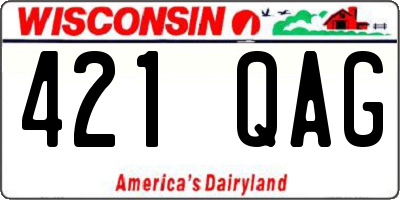 WI license plate 421QAG
