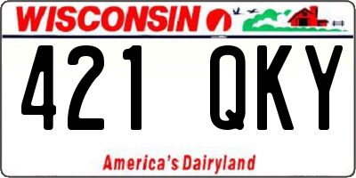 WI license plate 421QKY