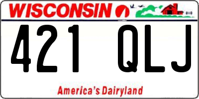 WI license plate 421QLJ