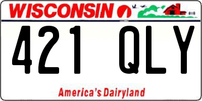 WI license plate 421QLY