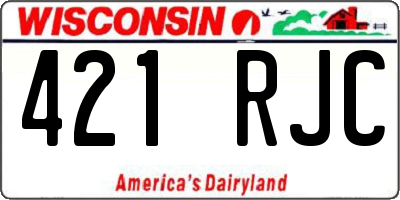WI license plate 421RJC