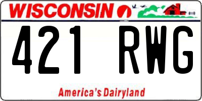 WI license plate 421RWG