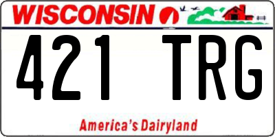WI license plate 421TRG