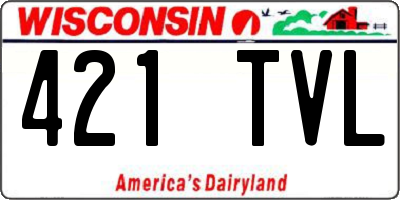 WI license plate 421TVL