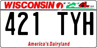 WI license plate 421TYH