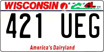 WI license plate 421UEG