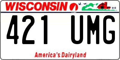 WI license plate 421UMG
