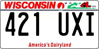 WI license plate 421UXI