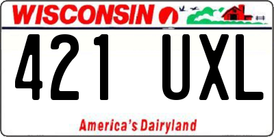 WI license plate 421UXL
