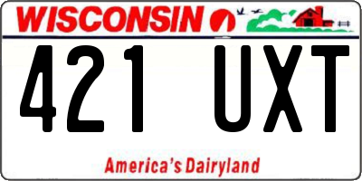 WI license plate 421UXT