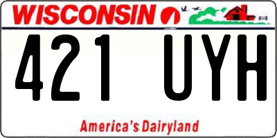 WI license plate 421UYH
