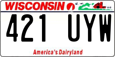 WI license plate 421UYW