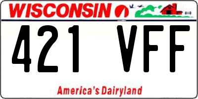WI license plate 421VFF